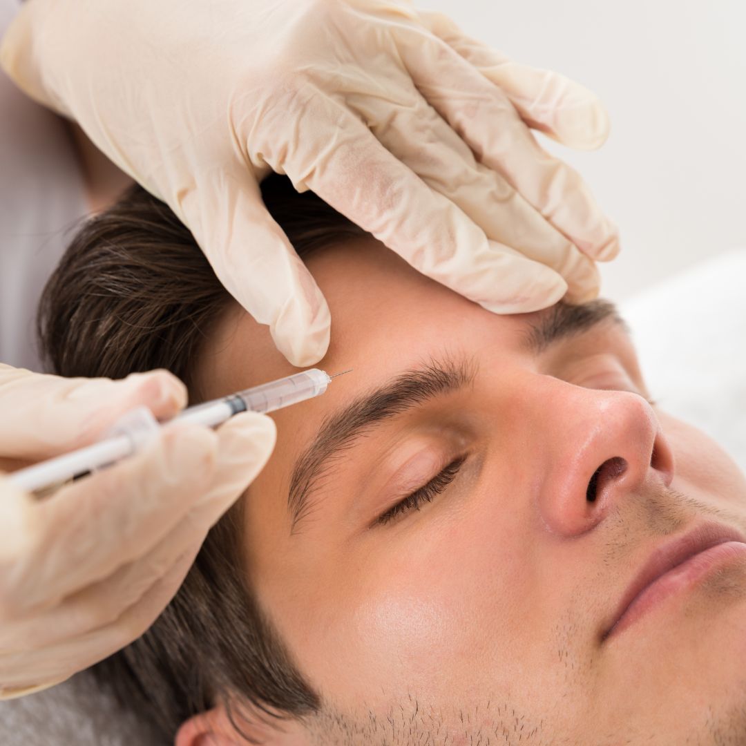A man getting botox.