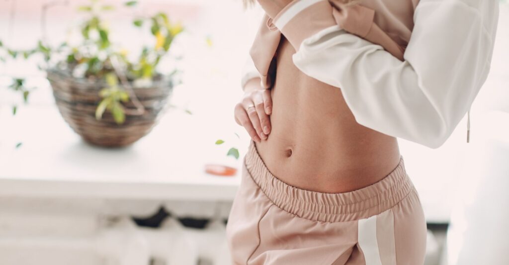 Woman with abs