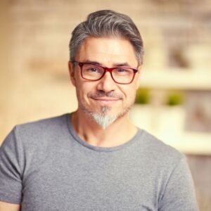 man with smooth skin