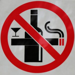 no smoking or alcohol sign