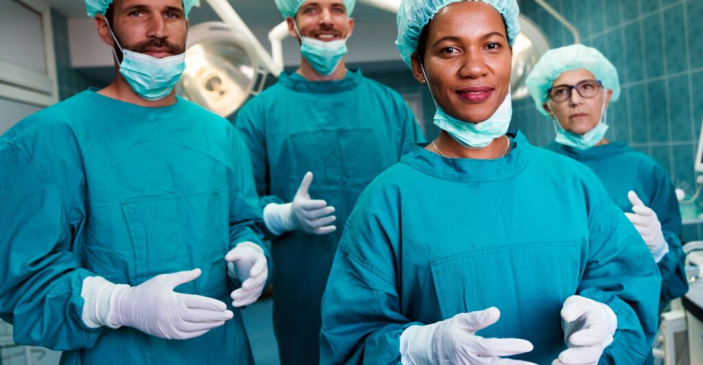 group of surgeons looking at the camera
