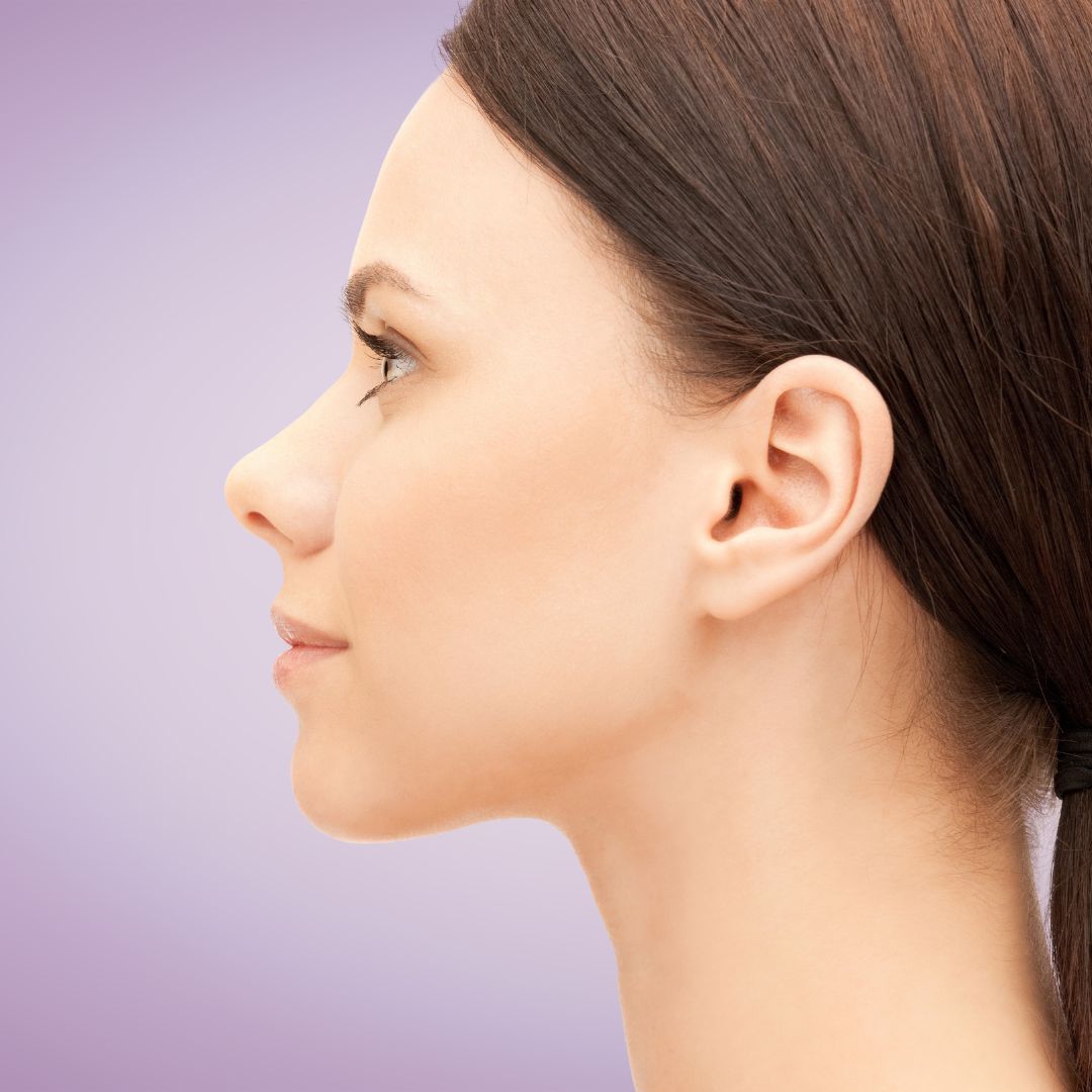 woman's side profile