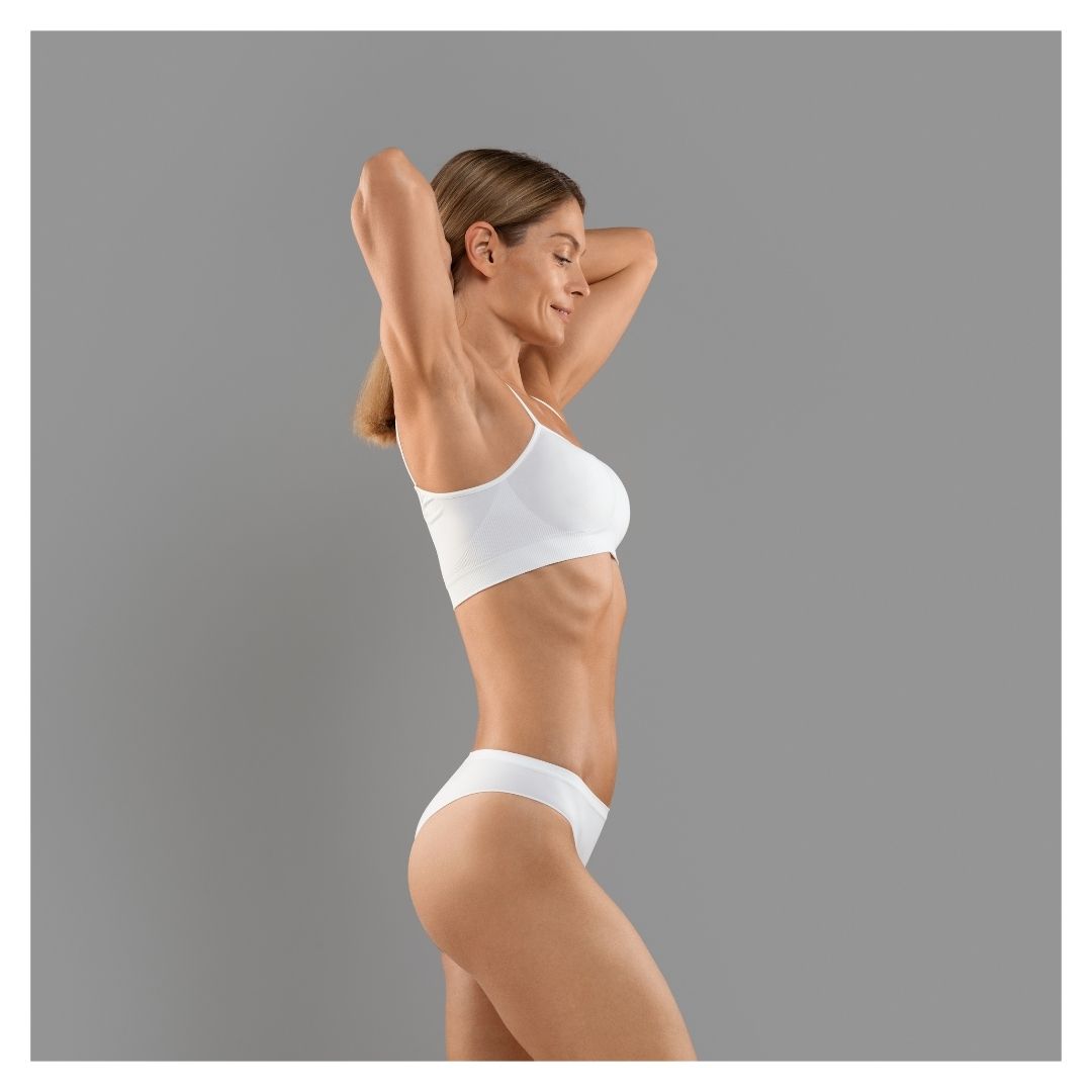 the profile of a woman's body