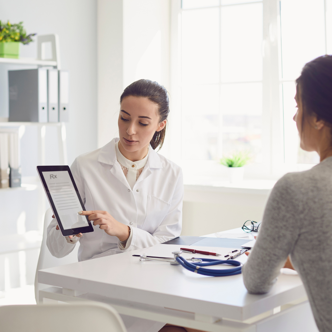A patient and doctor consultation 