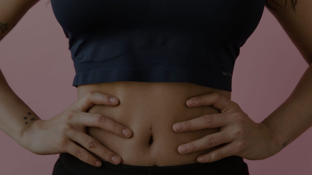 woman with a flat stomach