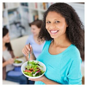 woman eating healthy
