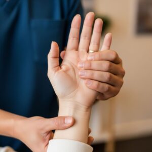Doctor holding hand
