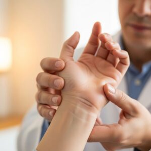 doctor holding hand