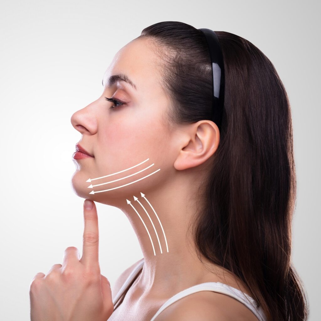 woman with a double chin