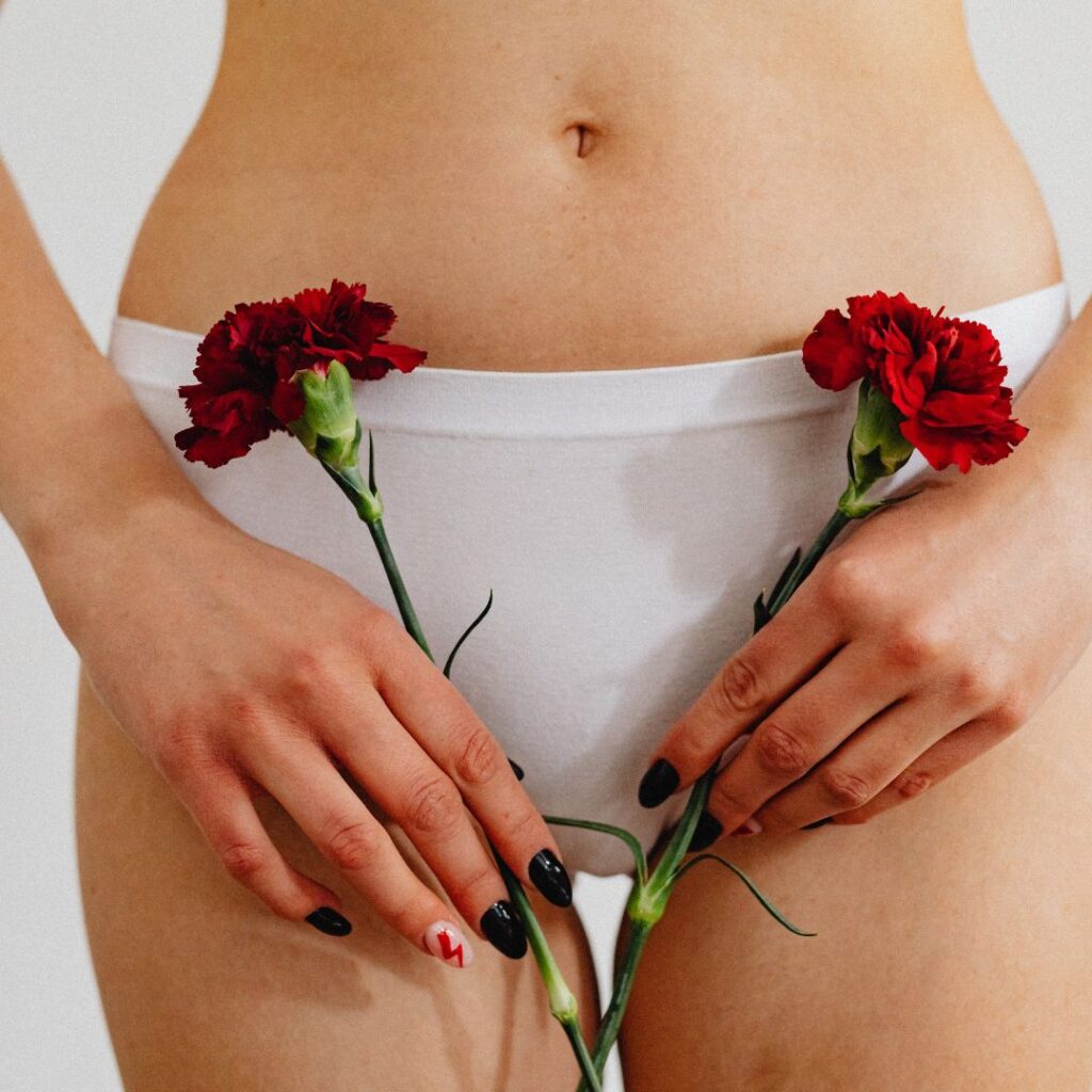 A woman after labiaplasty.