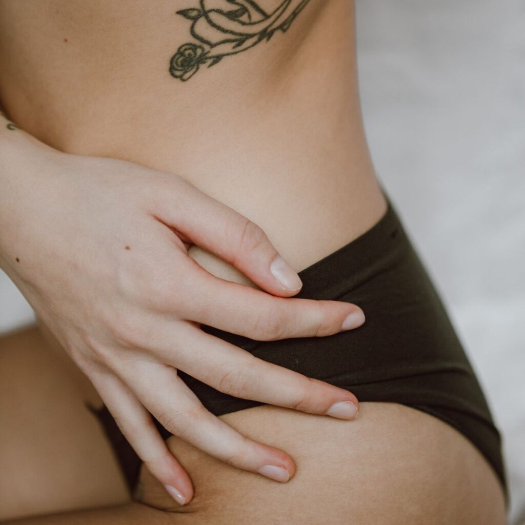 A woman after a body lfit treatment.